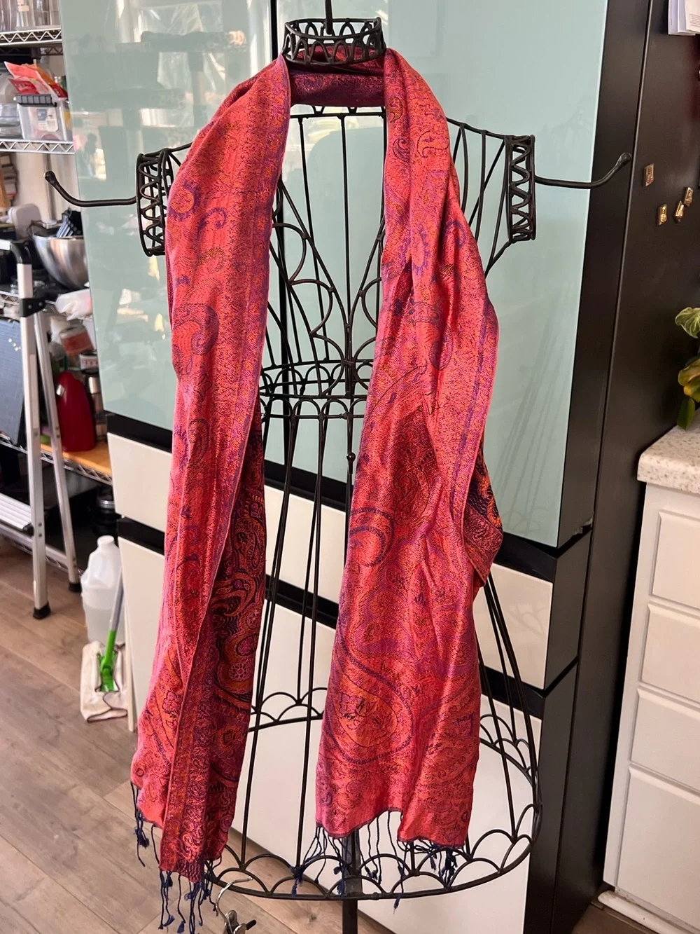✨NWT ✨Authentic Reversible Paisley Pashmina Shawl Scarf India 🪷🇮🇳